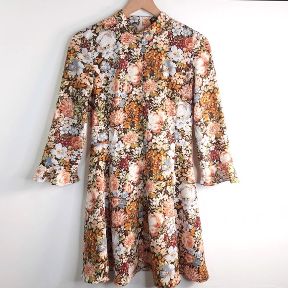 BNWT Zara Printed Dress Multicolored XS - Picture 5 of 5